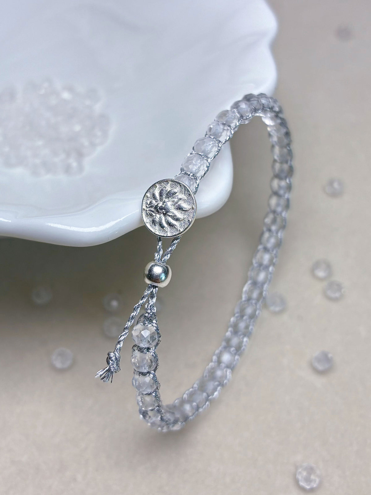 3-in-1 Artisan Clear Quartz Bracelet Gift Set — Hand-Woven Natural Clear Quartz Bracelet + Mystery DIY Kit & Video Tutorial
