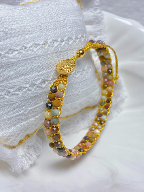 3-in-1 Advanced Double-Layer Alashan Agate Bracelet Gift Set — Hand-Woven Natural Alashan Agate Double-Strand Bracelet + Mystery DIY Kit & Video Tutorial