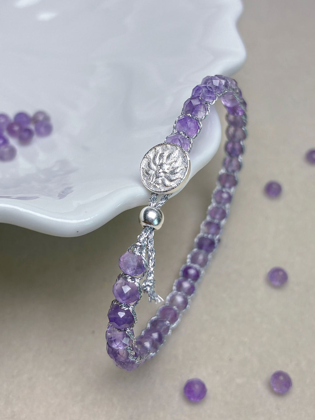 3-in-1 Artisan Amethyst Bracelet Gift Set — Hand-Woven Natural Amethyst Bracelet + Mystery DIY Kit & Video Tutorial