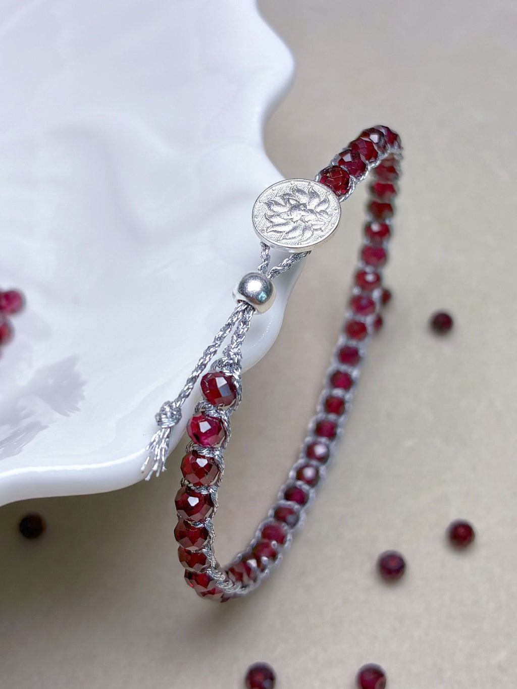 3-in-1 Artisan Garnet Bracelet Gift Set — Hand-Woven Natural Garnet Bracelet + Mystery DIY Kit & Video Tutorial