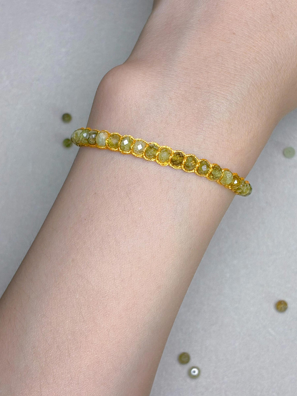 3-in-1 Artisan Green Garnet Bracelet Gift Set — Hand-Woven Natural Green Garnet Bracelet + Mystery DIY Kit & Video Tutorial