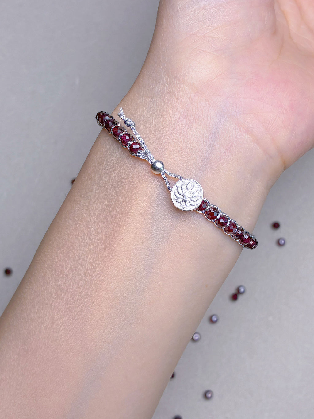 3-in-1 Artisan Garnet Bracelet Gift Set — Hand-Woven Natural Garnet Bracelet + Mystery DIY Kit & Video Tutorial