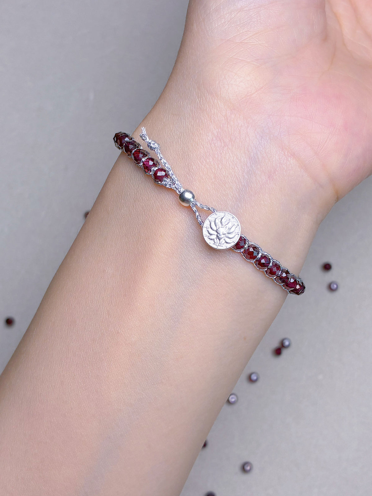3-in-1 Artisan Garnet Bracelet Gift Set — Hand-Woven Natural Garnet Bracelet + Mystery DIY Kit & Video Tutorial