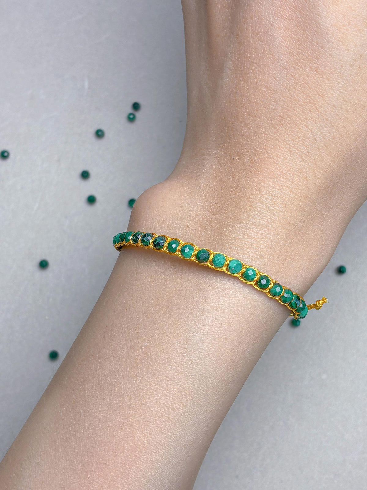 3-in-1 Artisan Malachite Bracelet Gift Set — Hand-Woven Natural Malachite Bracelet + Mystery DIY Kit & Video Tutorial
