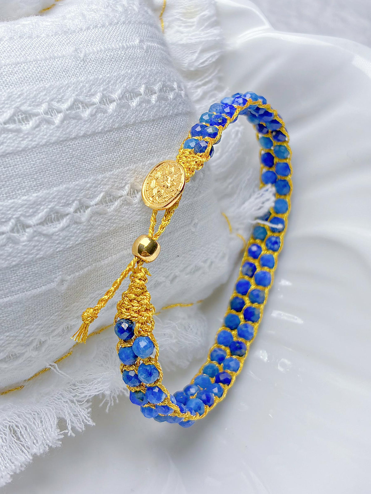 3-in-1 Advanced Double-Layer Lapis Lazuli Bracelet Gift Set — Hand-Woven Natural Lapis Lazuli Double-Strand Bracelet + Mystery DIY Kit & Video Tutorial