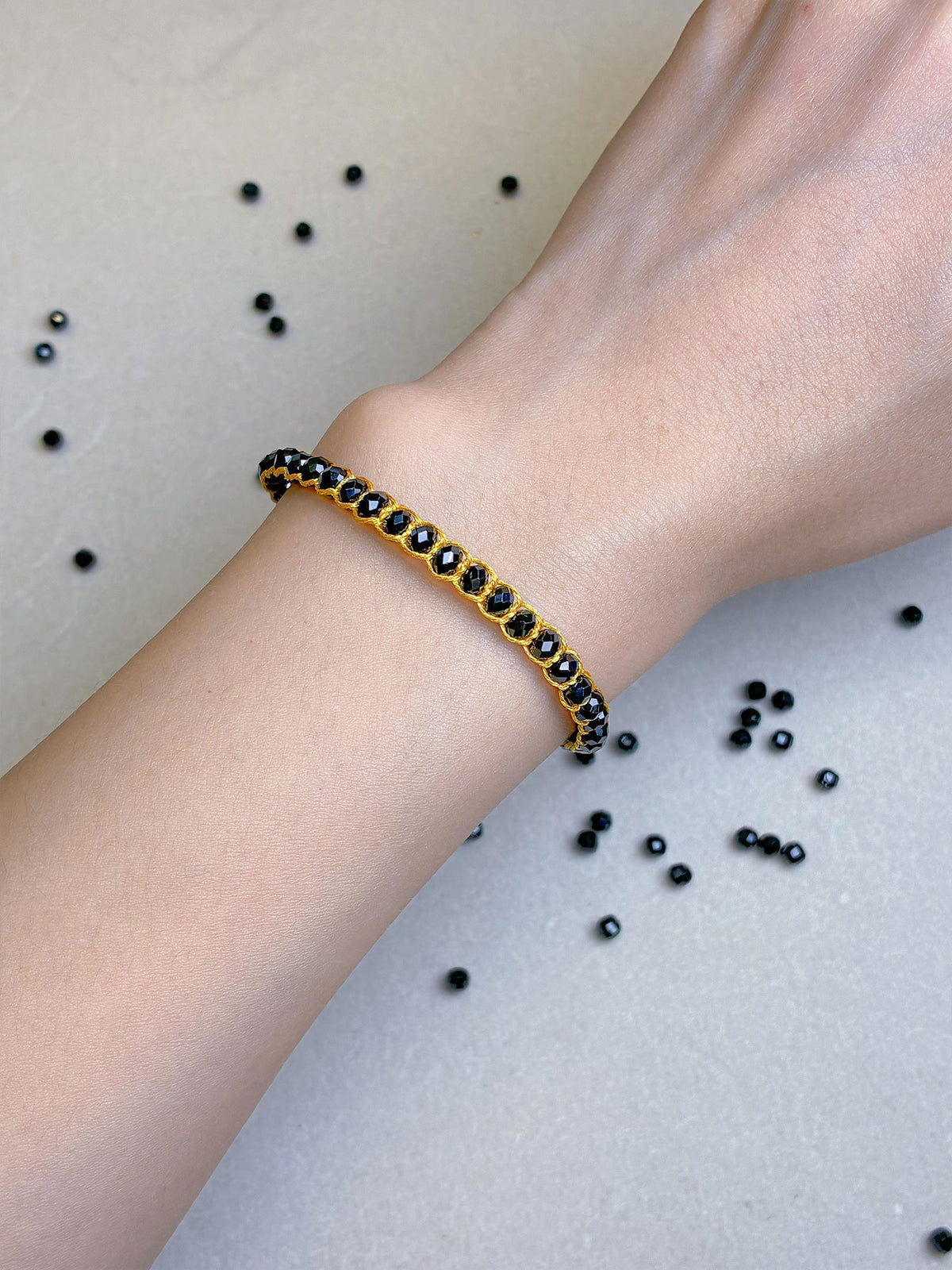 3-in-1 Artisan Black Spinel Bracelet Gift Set — Hand-Woven Natural Black Spinel Bracelet + Mystery DIY Kit & Video Tutorial
