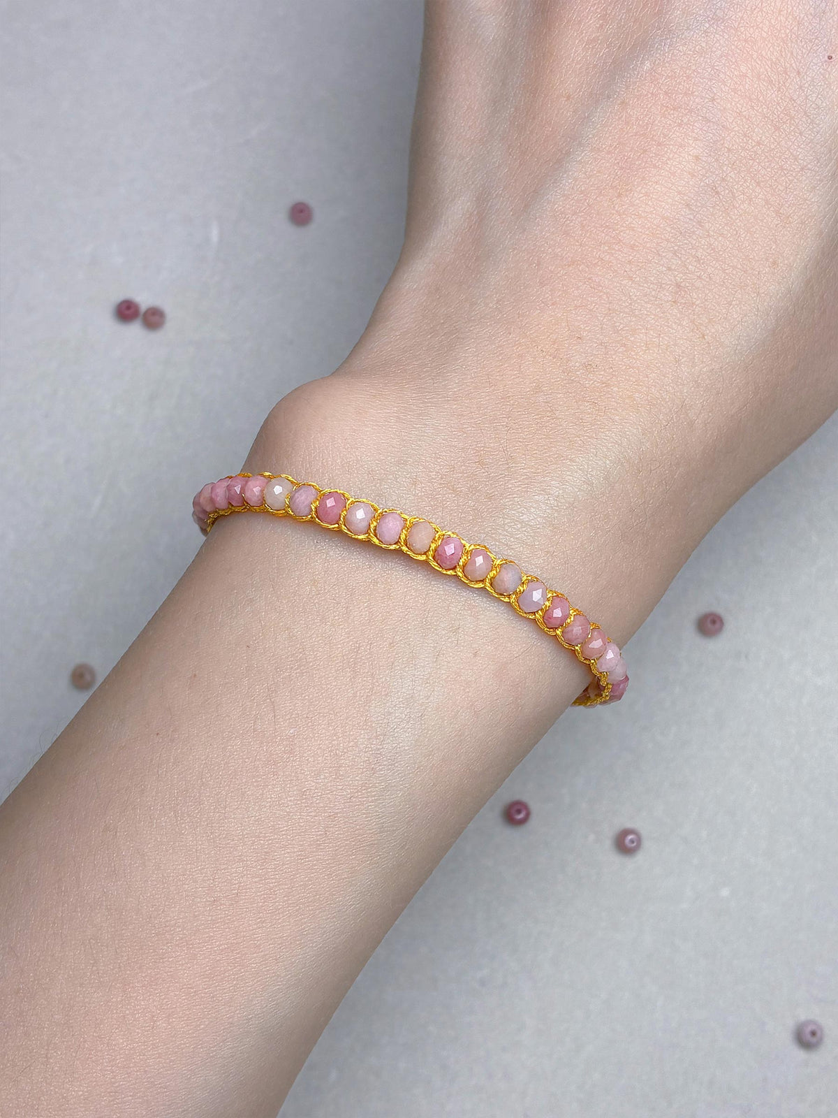 3-in-1 Artisan Rhodochrosite Bracelet Gift Set — Hand-Woven Natural Rhodochrosite Bracelet + Mystery DIY Kit & Video Tutorial