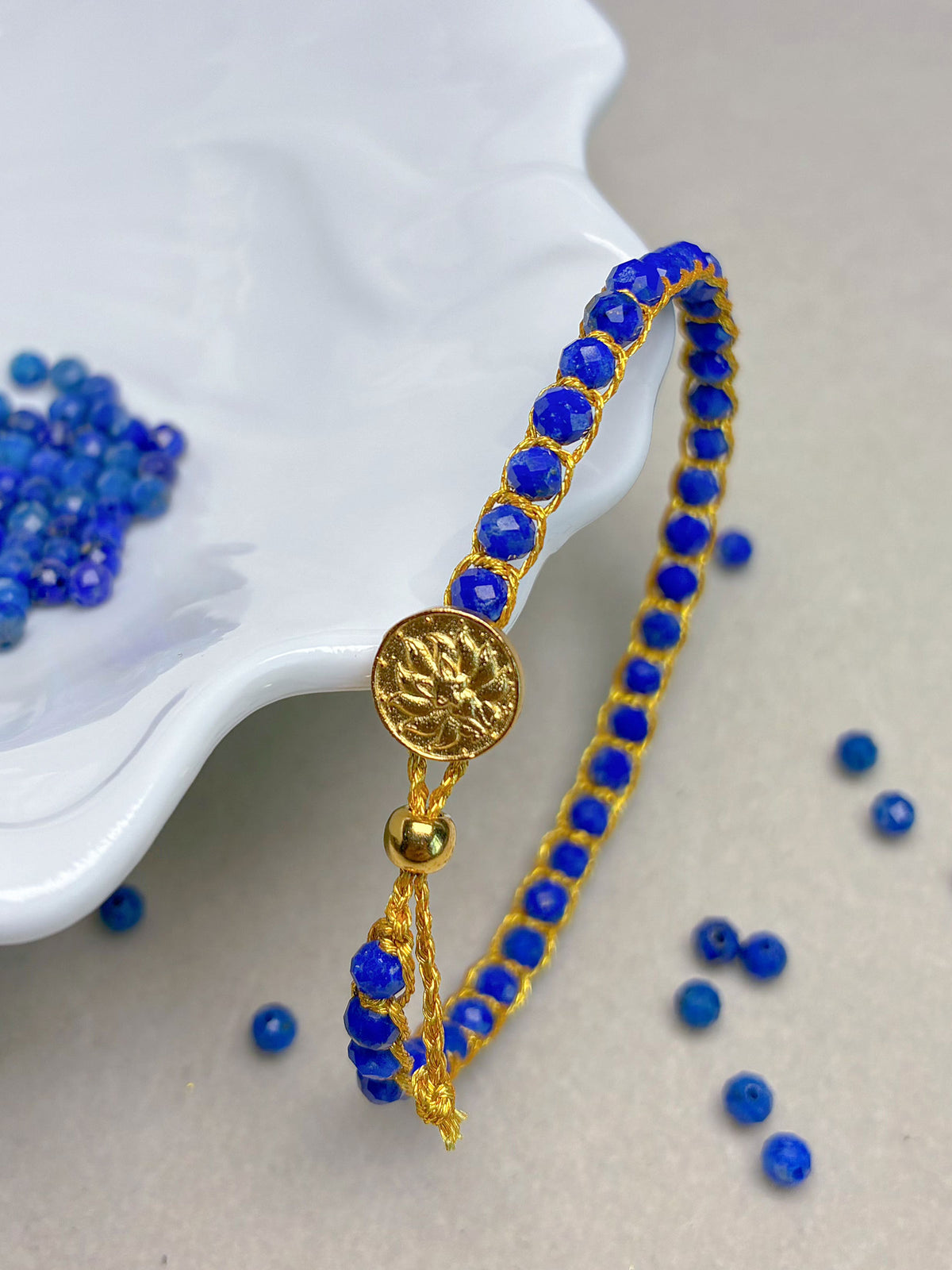 3-in-1 Artisan Lapis Lazuli Bracelet Gift Set — Hand-Woven Natural Lapis Lazuli Bracelet + Mystery DIY Kit & Video Tutorial