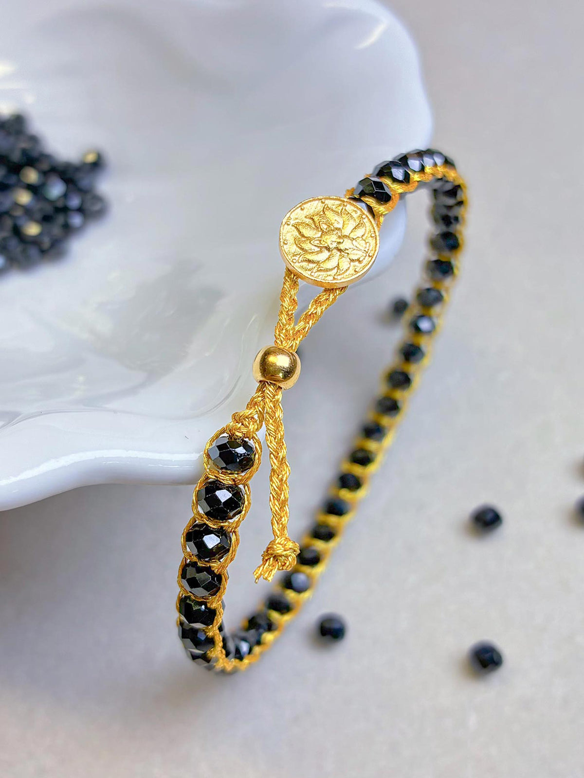 3-in-1 Artisan Black Spinel Bracelet Gift Set — Hand-Woven Natural Black Spinel Bracelet + Mystery DIY Kit & Video Tutorial