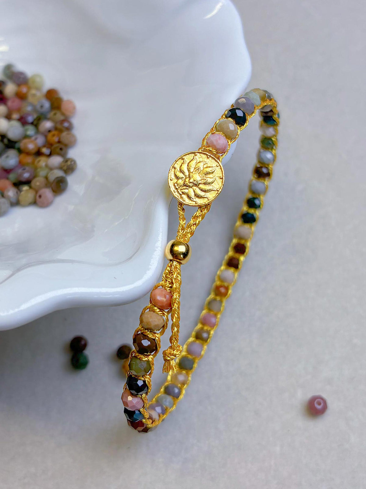 3-in-1 Artisan Alashan Agate Bracelet Gift Set — Hand-Woven Natural Alashan Agate Bracelet + Mystery DIY Kit & Video Tutorial